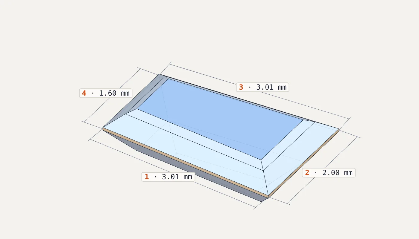 Modèle 3D d'une baguette dans GemIndex